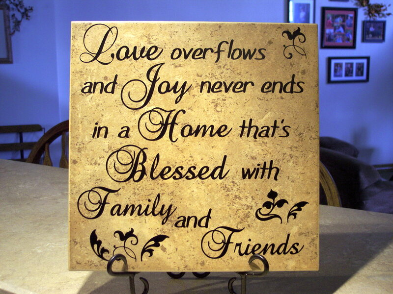 Decorative Tile with Text