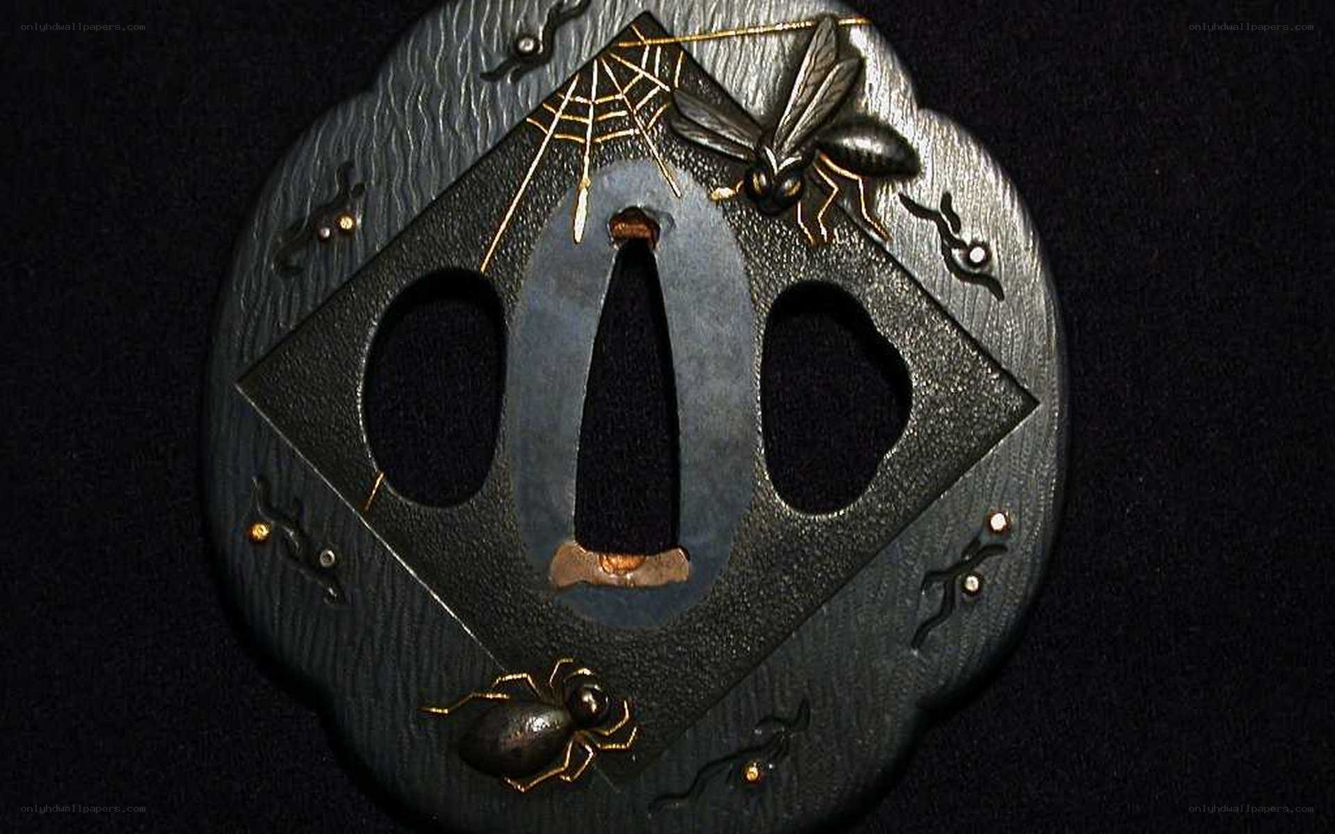 Decorative tsuba with insects
