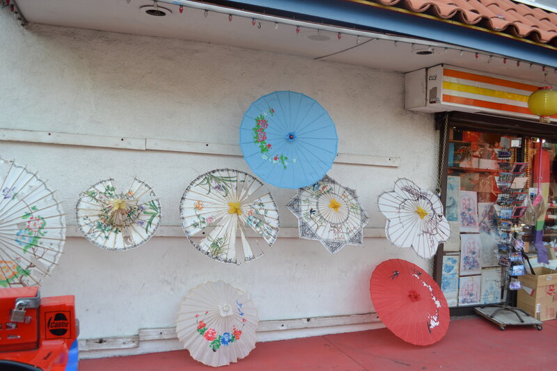Decorative Umbrellas on Wall