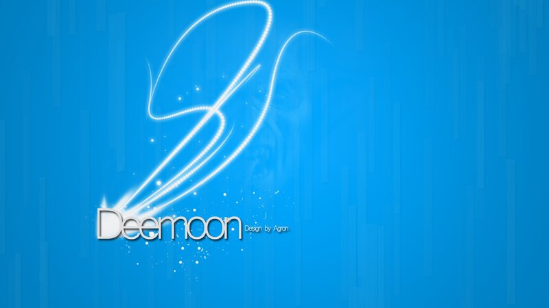 Deemo logo on blue background
