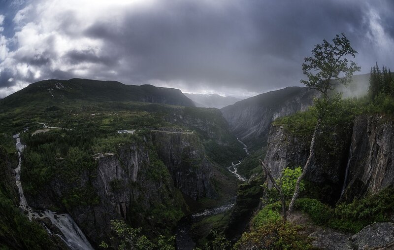 Deep Canyon with River — Green