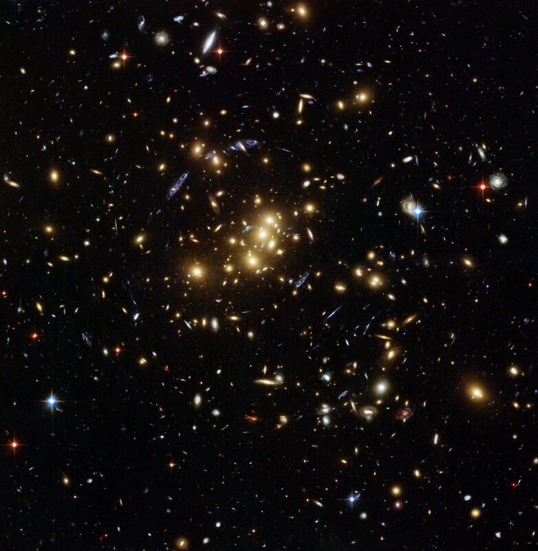 Deep field galaxy cluster