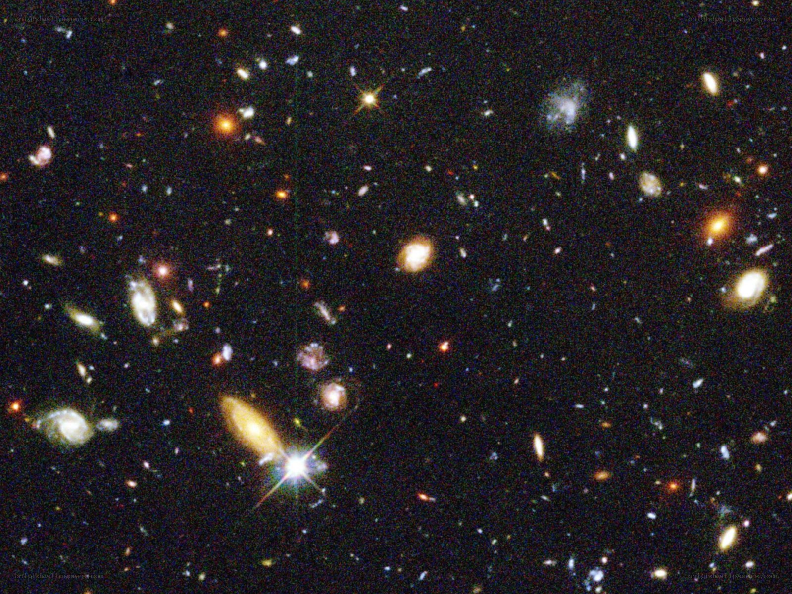 Deep field galaxy cluster