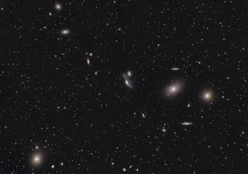 Deep field galaxy cluster