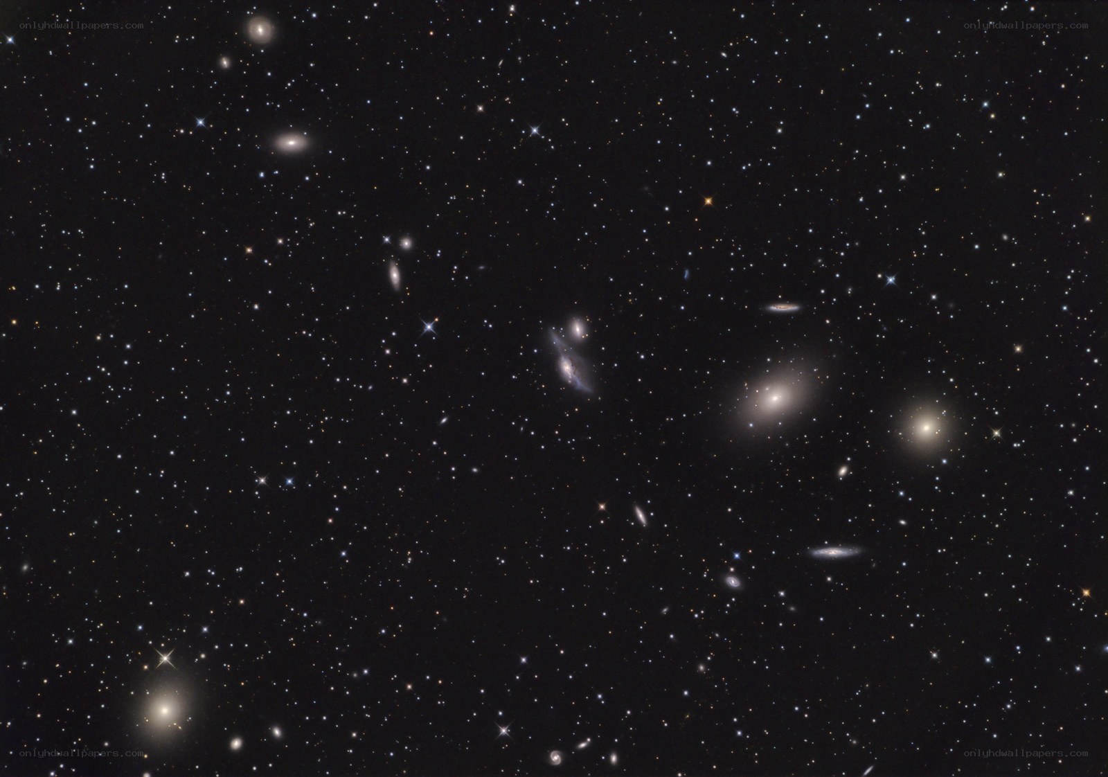 Deep field galaxy cluster