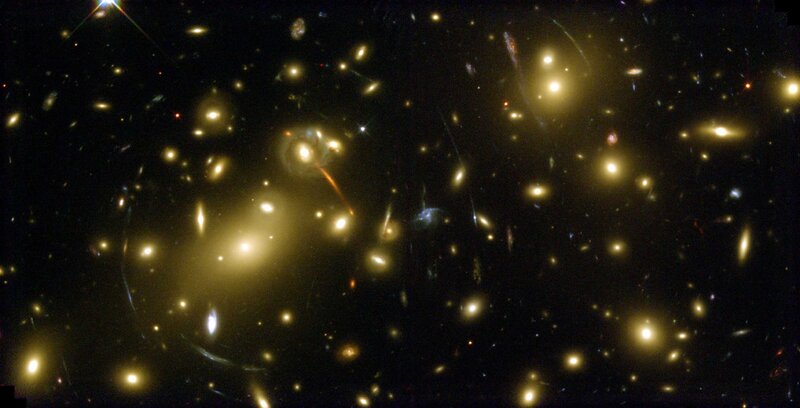Deep field galaxy cluster