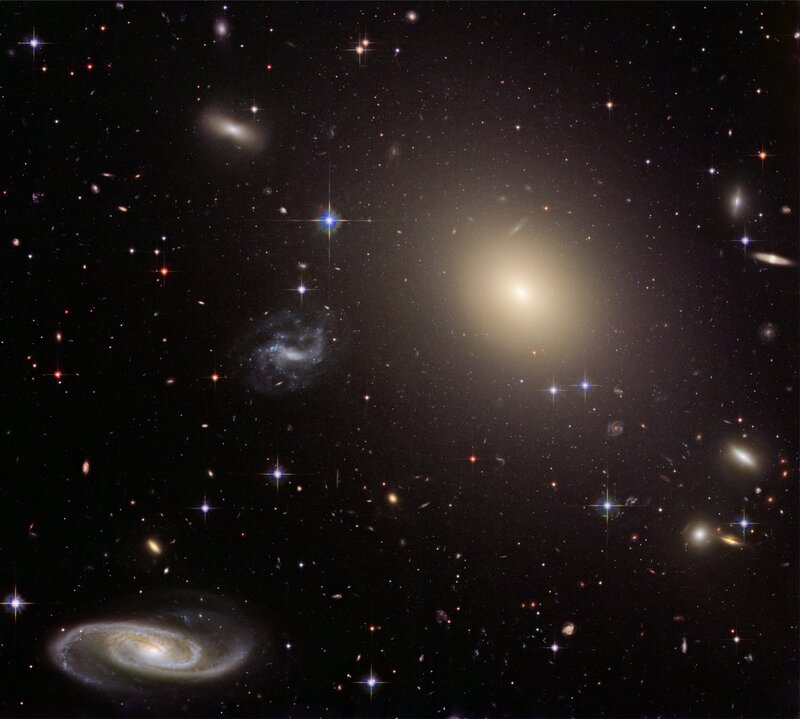 Deep field galaxy cluster