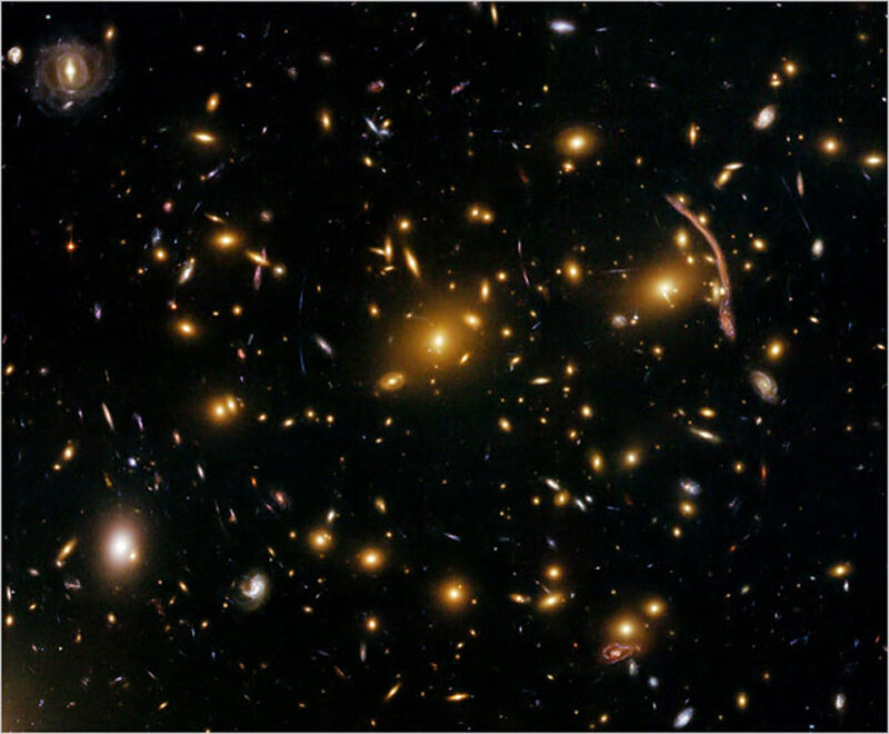 Deep field of distant galaxies