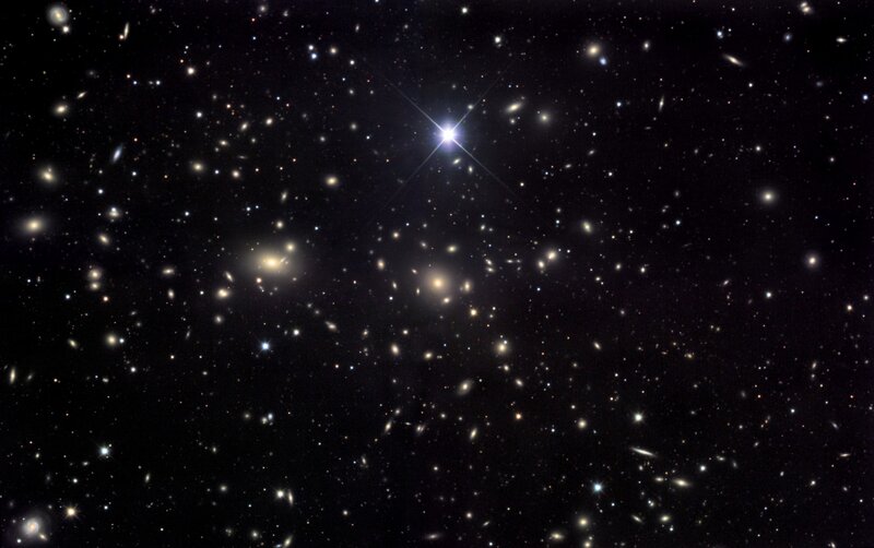 Deep field of galaxies and stars