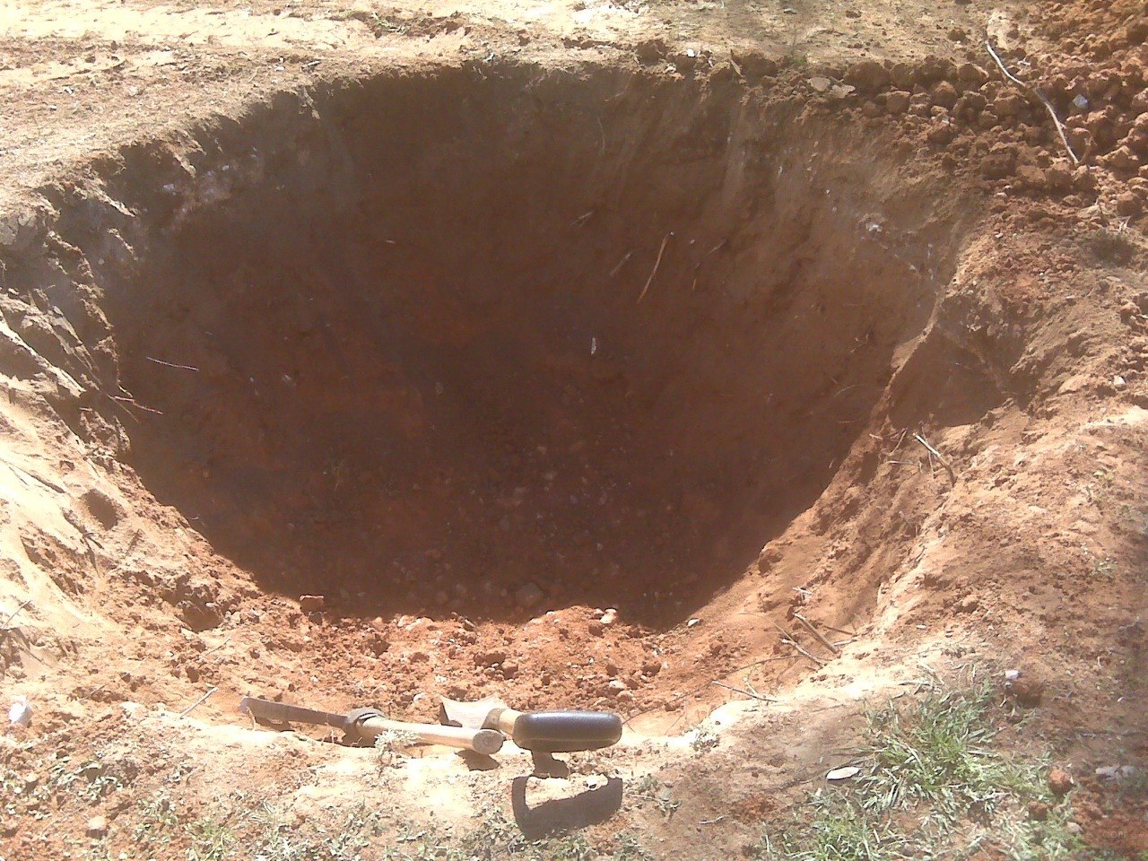 deep hole in the ground