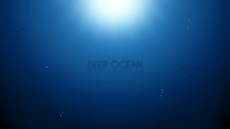 deep ocean underwater scene