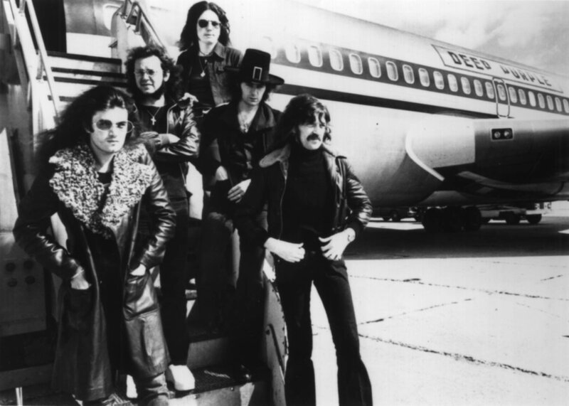 Deep Purple band at airport