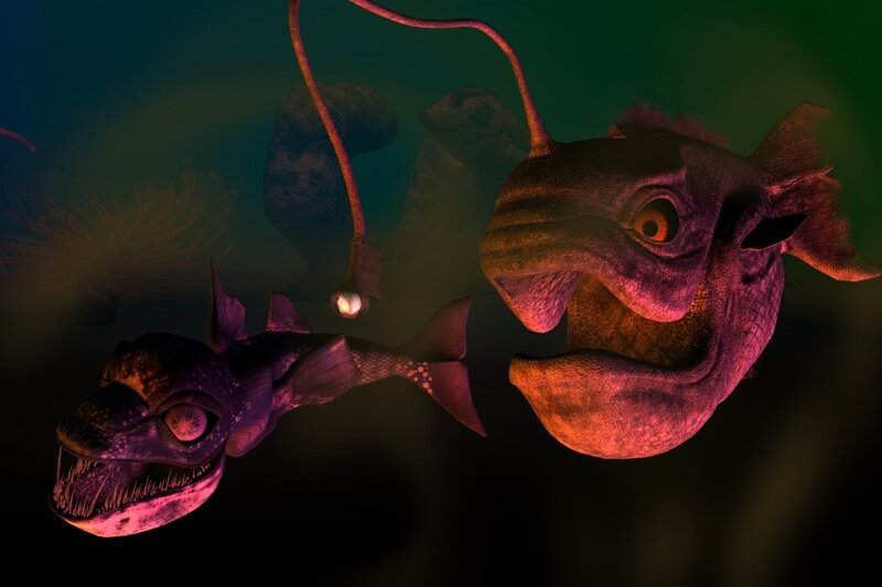Deep-sea Anglerfish — Purple