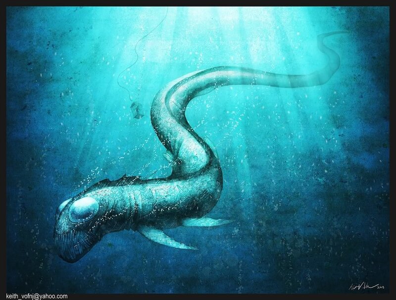 Deep sea creature illustration