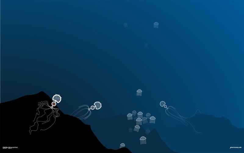 Deep-sea jellyfish illustration