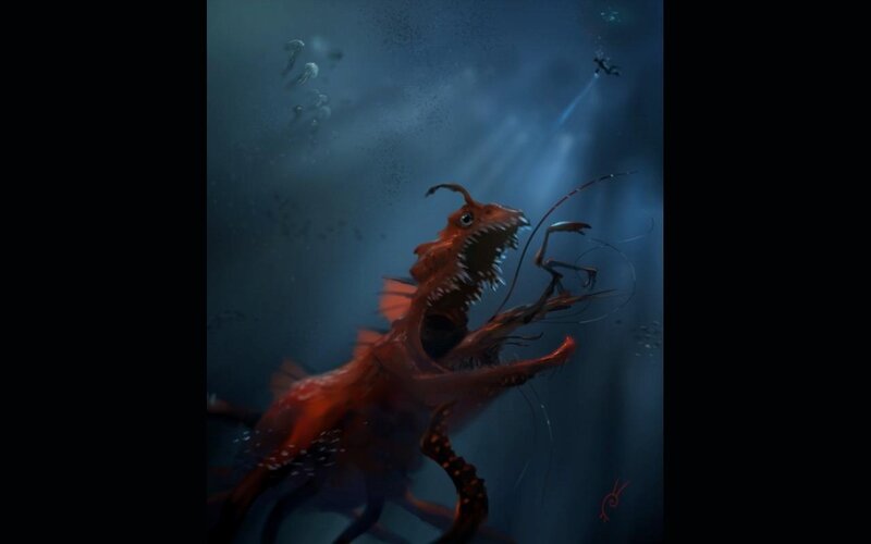 Deep sea monster encounter