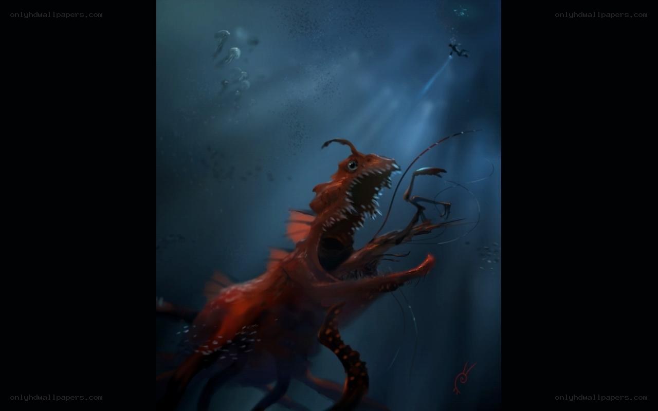 Deep sea monster encounter