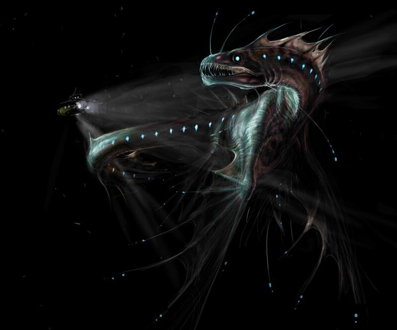 Deep sea monster encounters sub