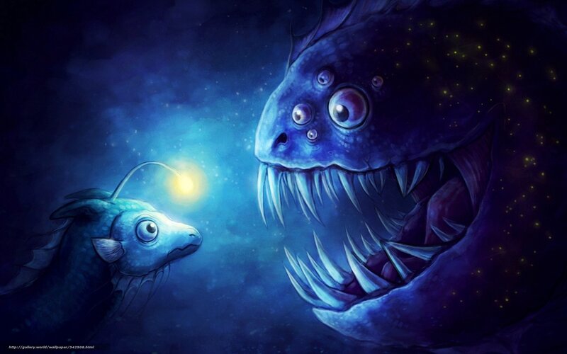 Deep sea predator encounter
