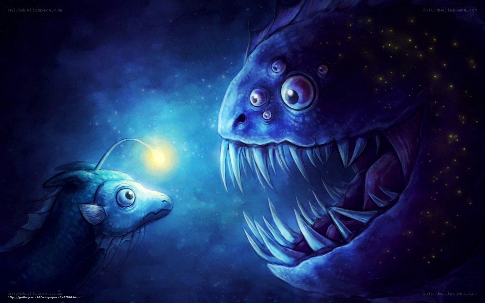 Deep sea predator encounter