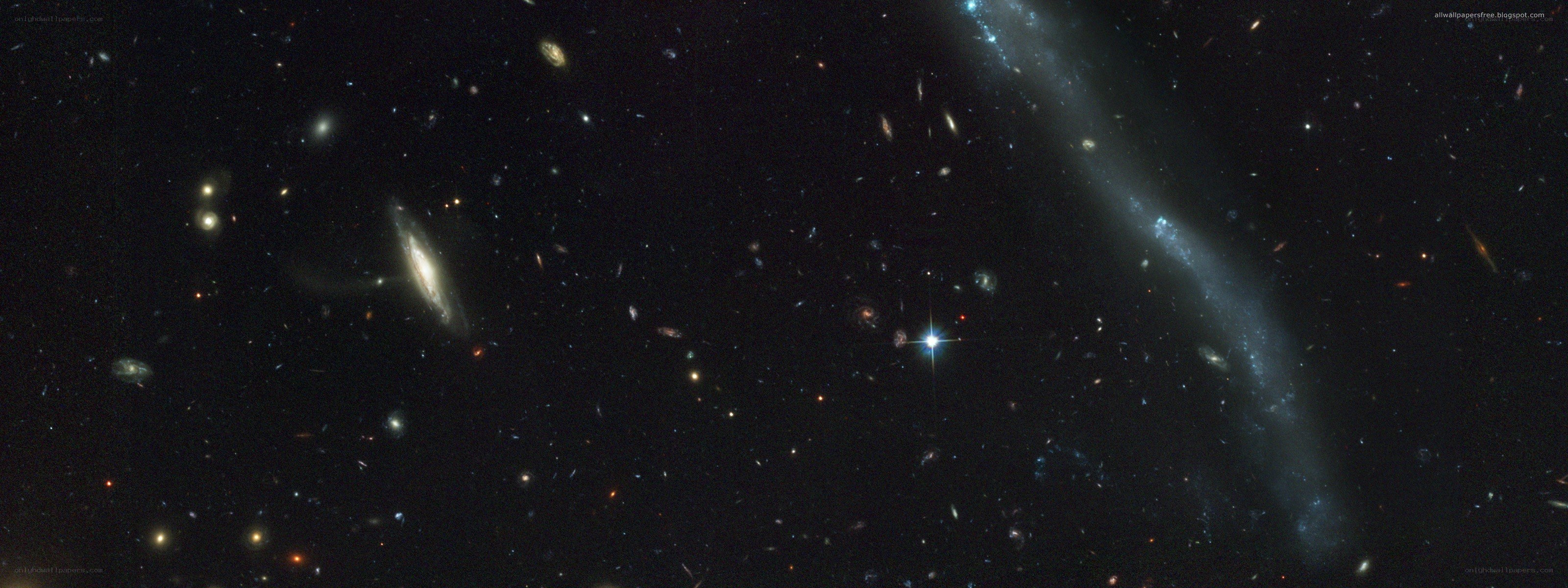 Deep space galaxy cluster