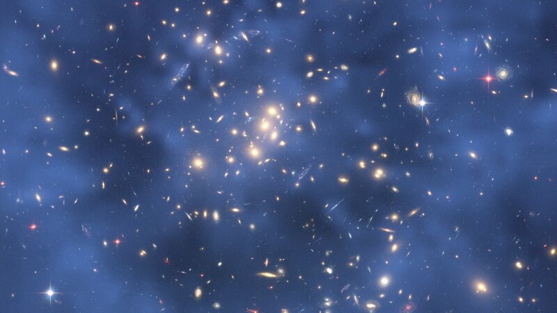 Deep Space Galaxy Cluster — Blue