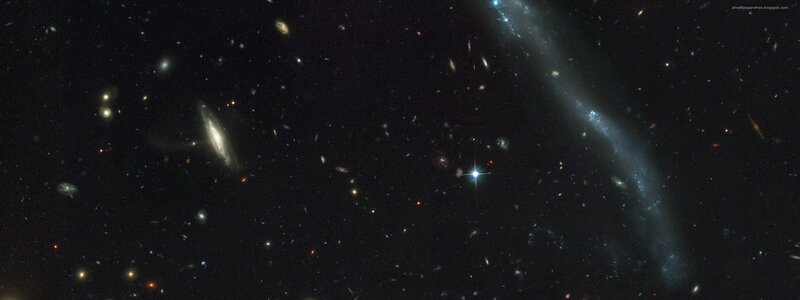 Deep Space Galaxy Field — Black, Cosmic, Night, Photograph, Galaxies, Stars, White, Blue