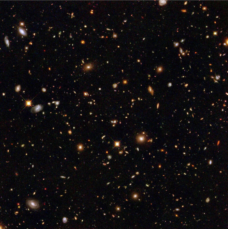 Deep Space Galaxy Field — Black, Dark, Night, Photograph, Galaxies, Stars, Cosmic Dust