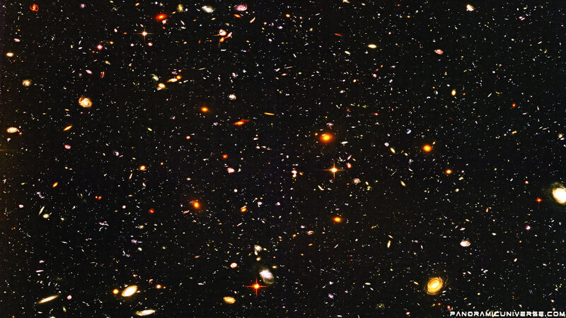 Deep Space Galaxy Field — Black, Dark