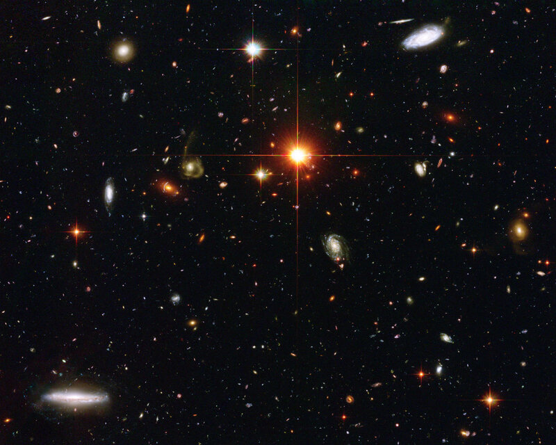 Deep Space Galaxy Field — Black, Dramatic
