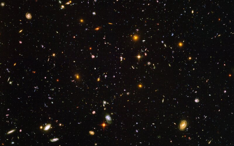 Deep Space Galaxy Field — Black, Stars