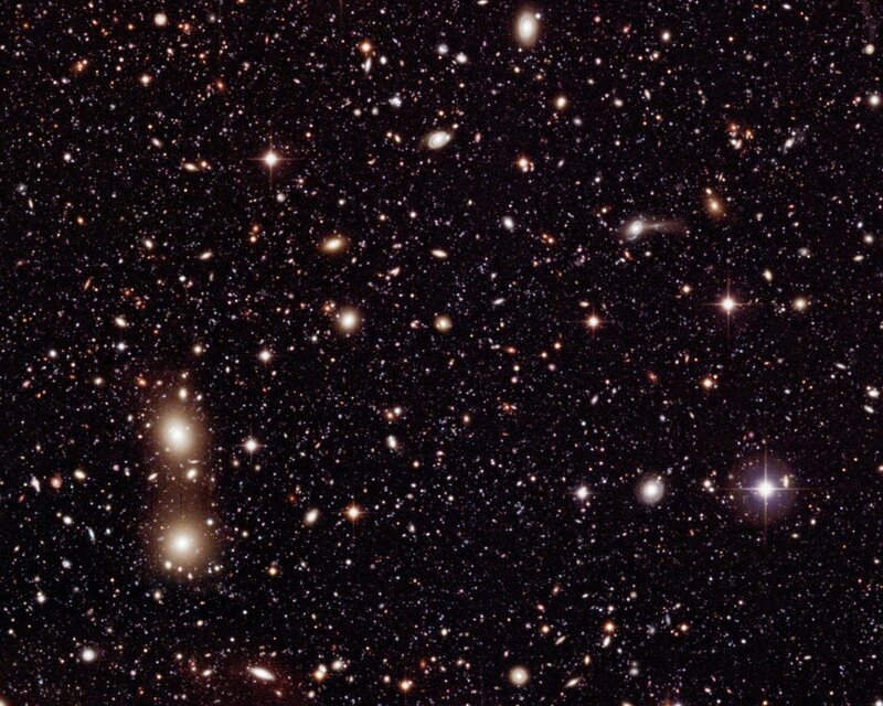 Deep Space Galaxy Field — Orange