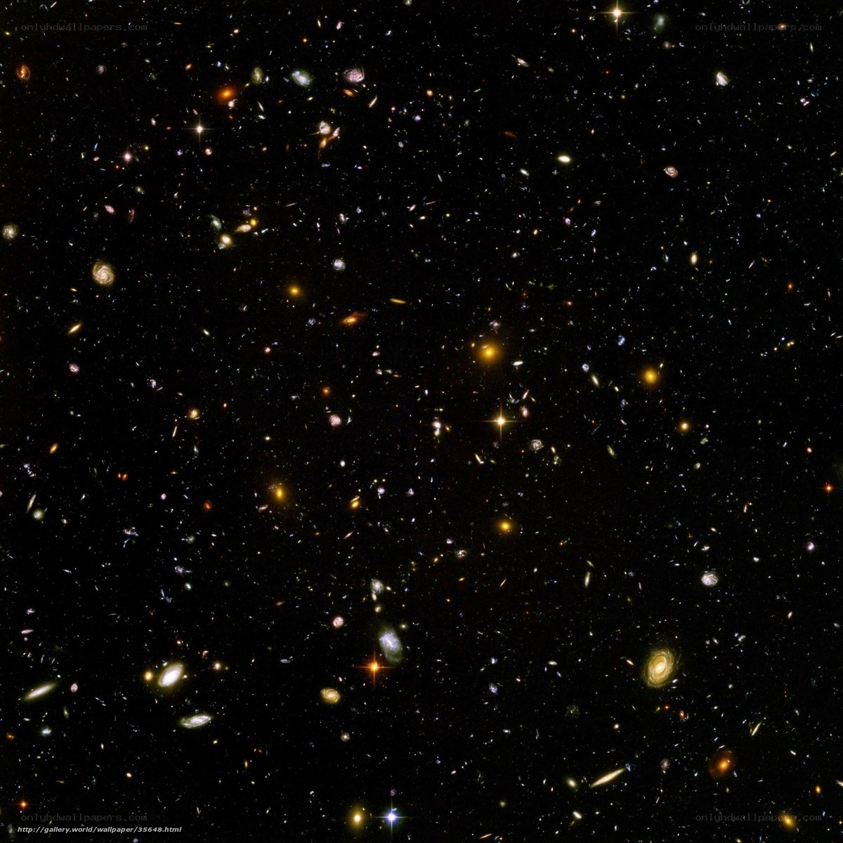 Deep space galaxy field