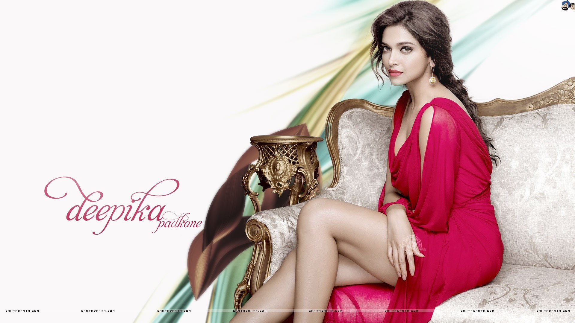 Deepika Padukone in red dress