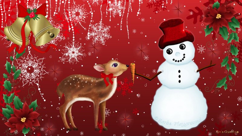 Deer and Snowman