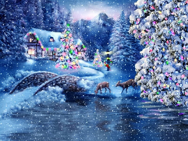 Deer Crossing River — Blue