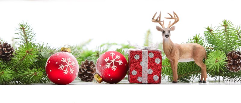 Deer Figurine with Ornaments