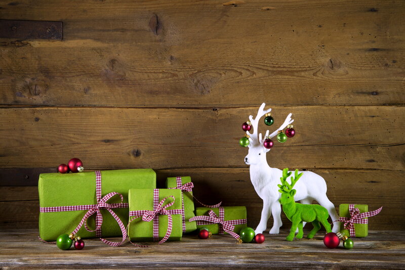 Deer Figurines with Gifts