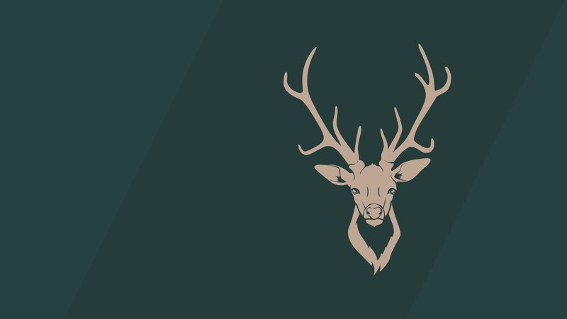 Deer Head Silhouette — Dark Green