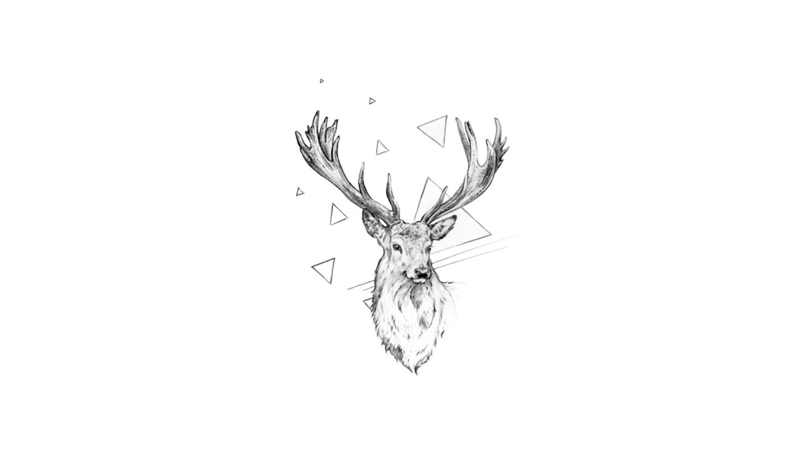 deer head with geometric shapes