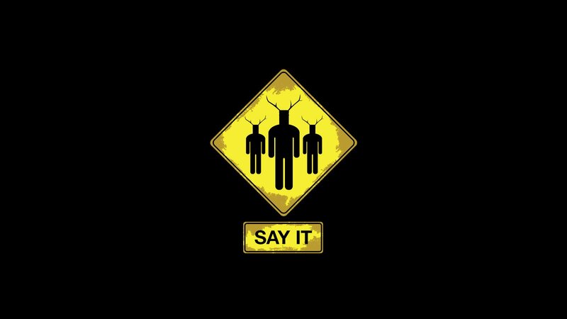 Deer-headed People Sign