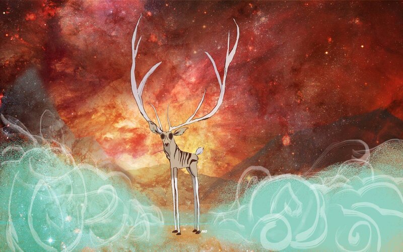 Deer in a cosmic landscape