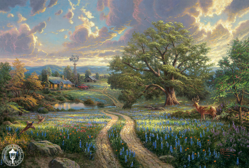 Deer in a Field — Blue