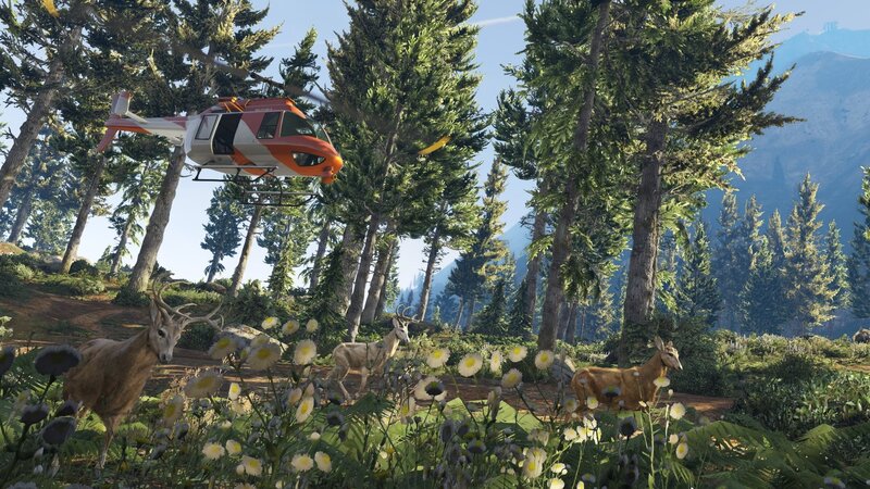 Deer in Forest Clearing — Green, Serene, Afternoon, 3d Render