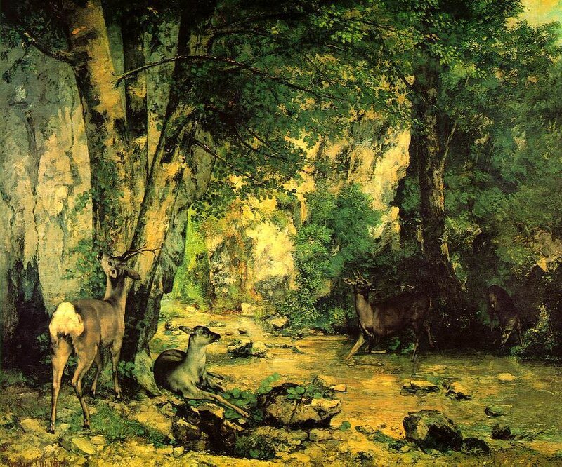 Deer in Forest — Green, Serene, Afternoon