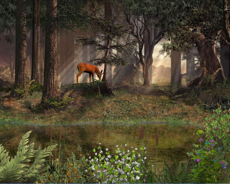 Deer in Forest — Green, Serene, Morning