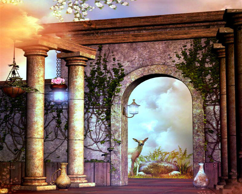 Deer in Garden Archway