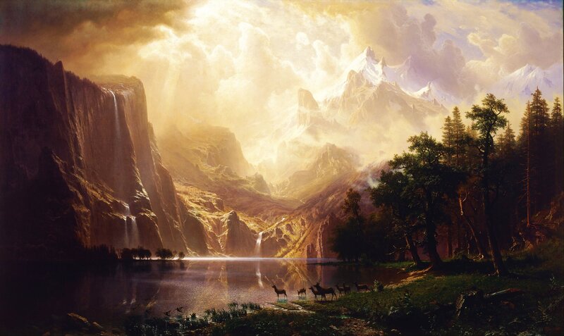 Deer in Mountain Valley — Gold