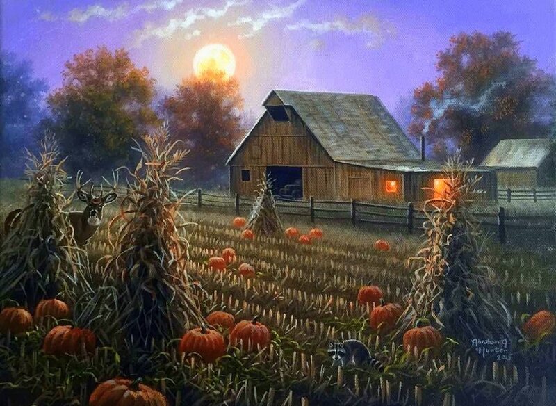 Deer in Pumpkin Patch