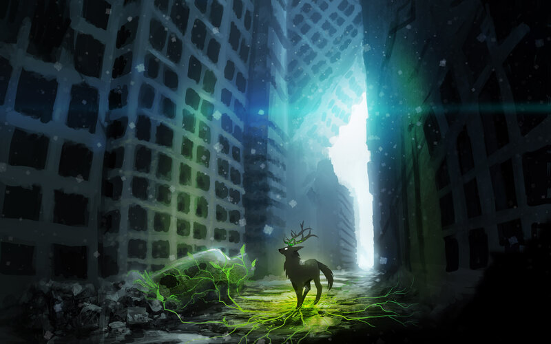 Deer in Ruined City